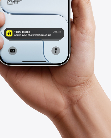 iPhone 17 Air Cloud White in a Hand Mockup