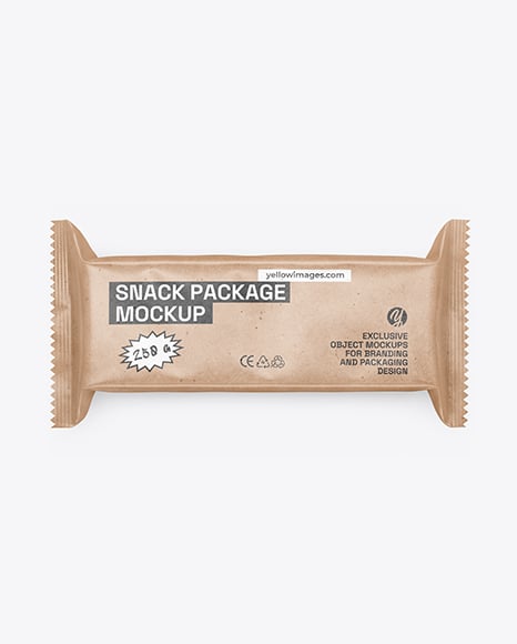 Kraft Snack Package Mockup - Cookie packaging mockup