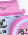 Opened Box With Plastic Jar Mockup