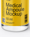 Clear Glass Medical Ampoule Mockup