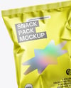 Matte Metallic Snack Bags Mockup