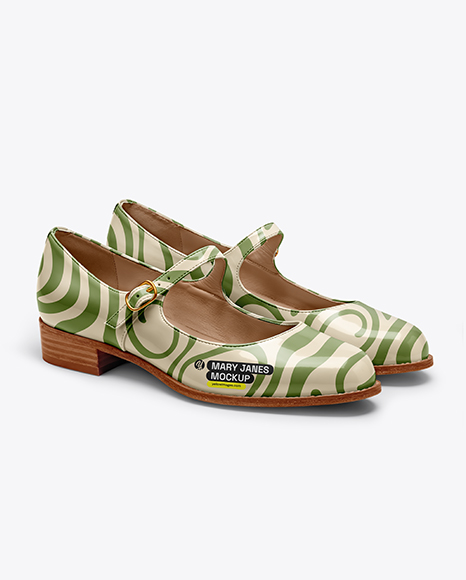 Pair of Mary Janes Mockup - Shoe box mockup