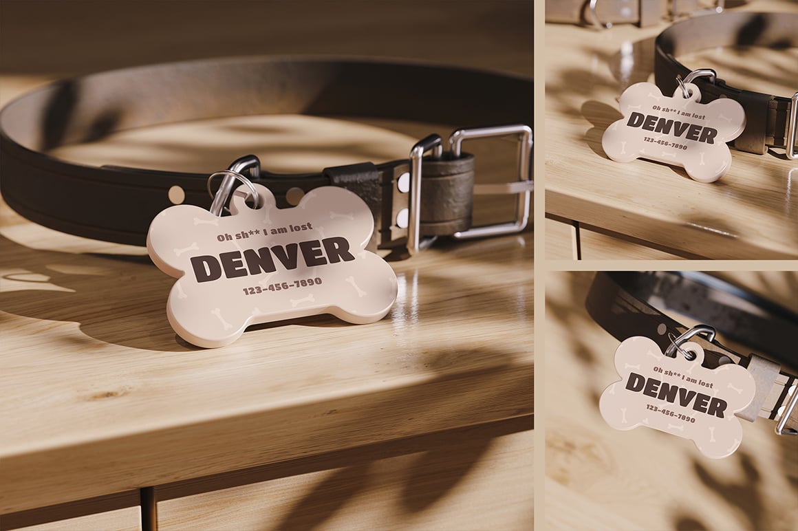 Pet ID Tag Mockup