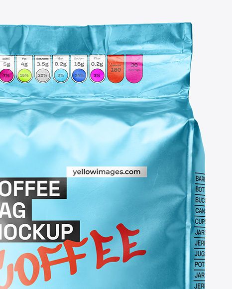 Metallic Coffee Bag Mockup