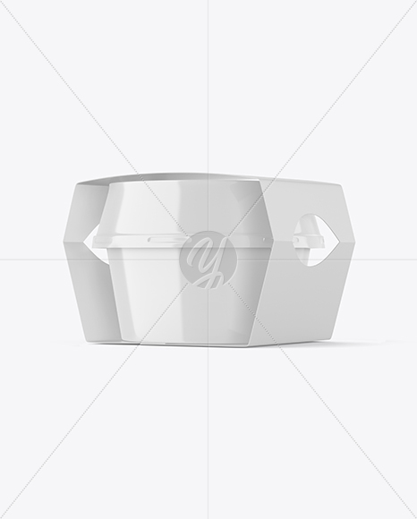 Glossy Plastic Container With Label Mockup