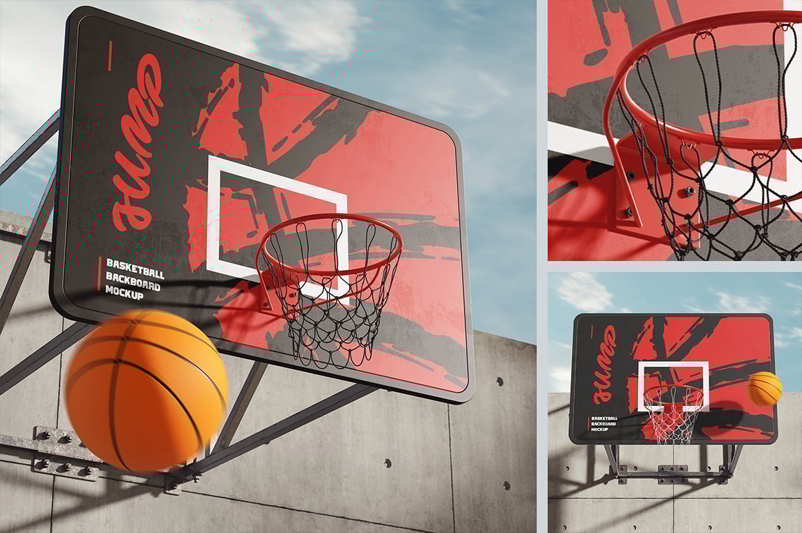 Street Basketball Backboard Mockup