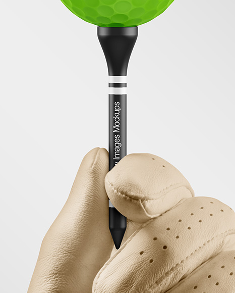 Golf Ball on Tee Mockup