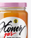 Clear Glass Jar with Clover Honey Mockup