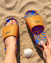 Slide Sandals on Women's Legs Mockup