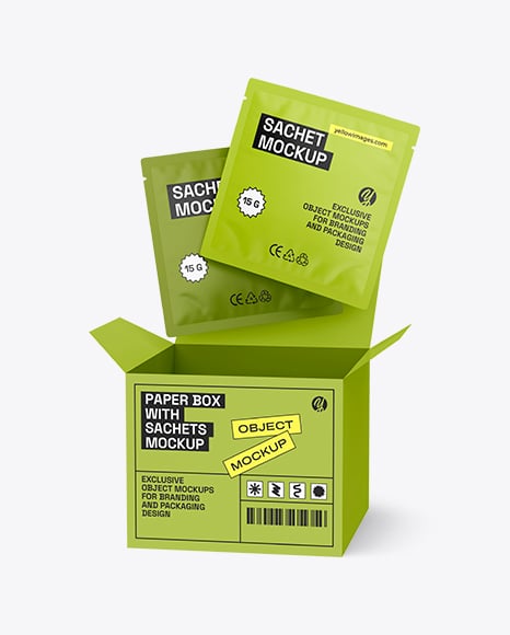 Paper Box With Sachets Mockup - Blank+Cardboard+Package+Boxes+Mockup.+Set+Of+Cosmetic+Or+...