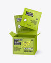 Paper Box With Sachets Mockup