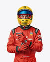 Man Wearing Racing Kit Mockup