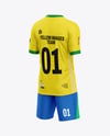 Soccer Kit Mockup - Back Half Side View