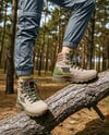 Pair of Hiking Boots on Woman's Legs Mockup