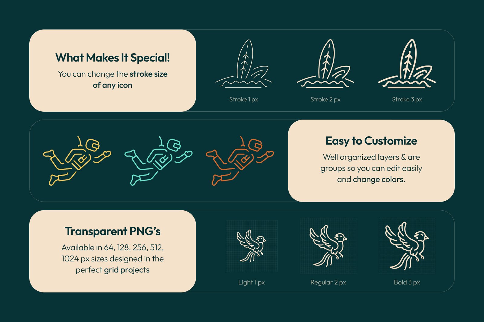 Tropical Icon Art Set
