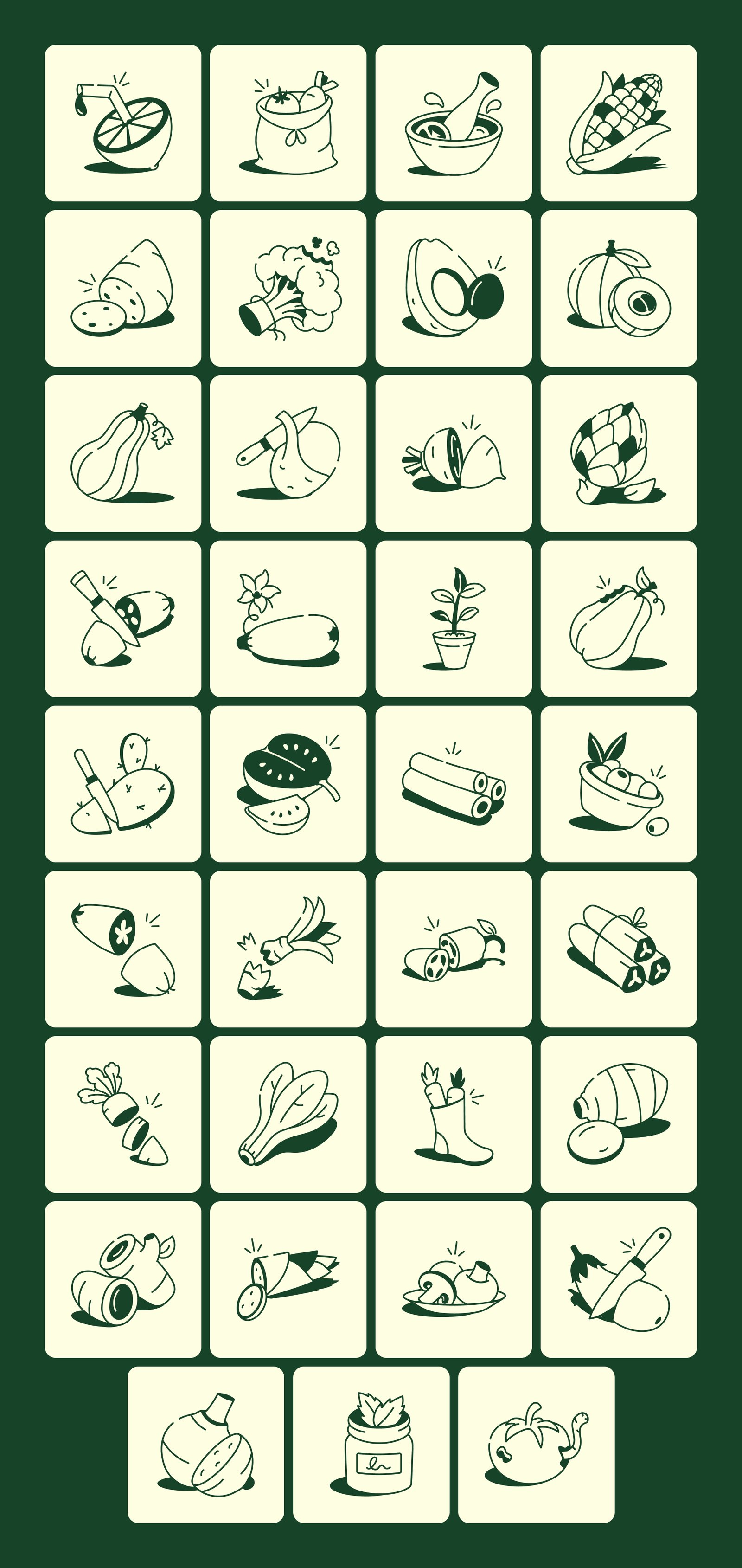 Vegetables Drawing Illustration