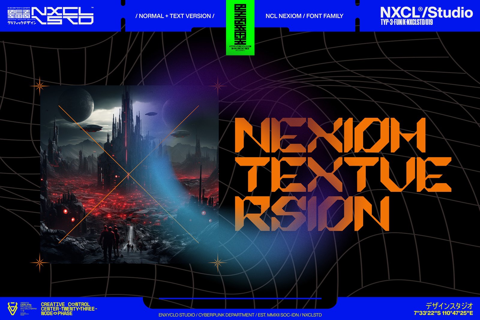 NCL Nexiom Font Family - Futuristic Display Font