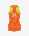 Women's Ribbed Tank Top Mockup - Back View