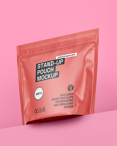 Matte Stand-up Pouch Mockup - Coffee packaging mockup