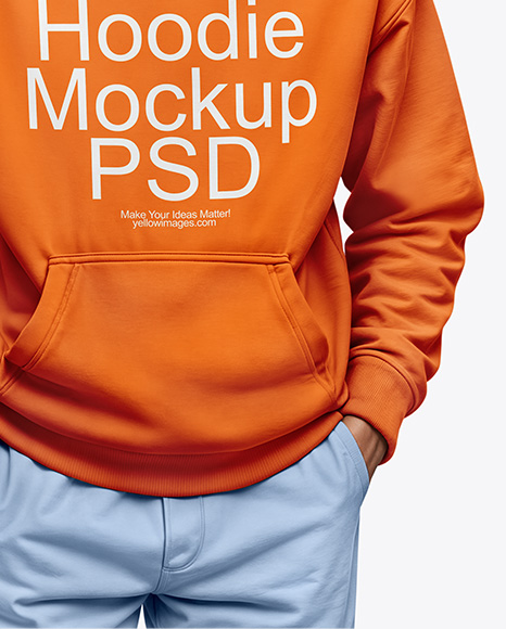 Black Man Wearing a Hoodie and Sunglasses Mockup