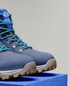 Pair of Hiking Boots on Shoe Box Mockup