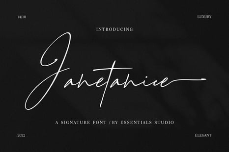 Janetanice - Elegant Signature Font - Fonts