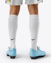 Soccer Player Wearing Jersey and Shorts Mockup