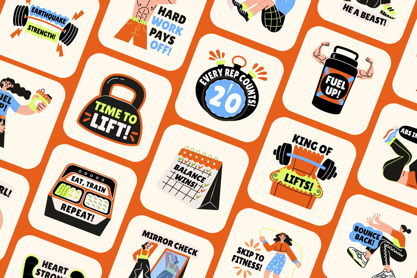 Gym Stickers Collection