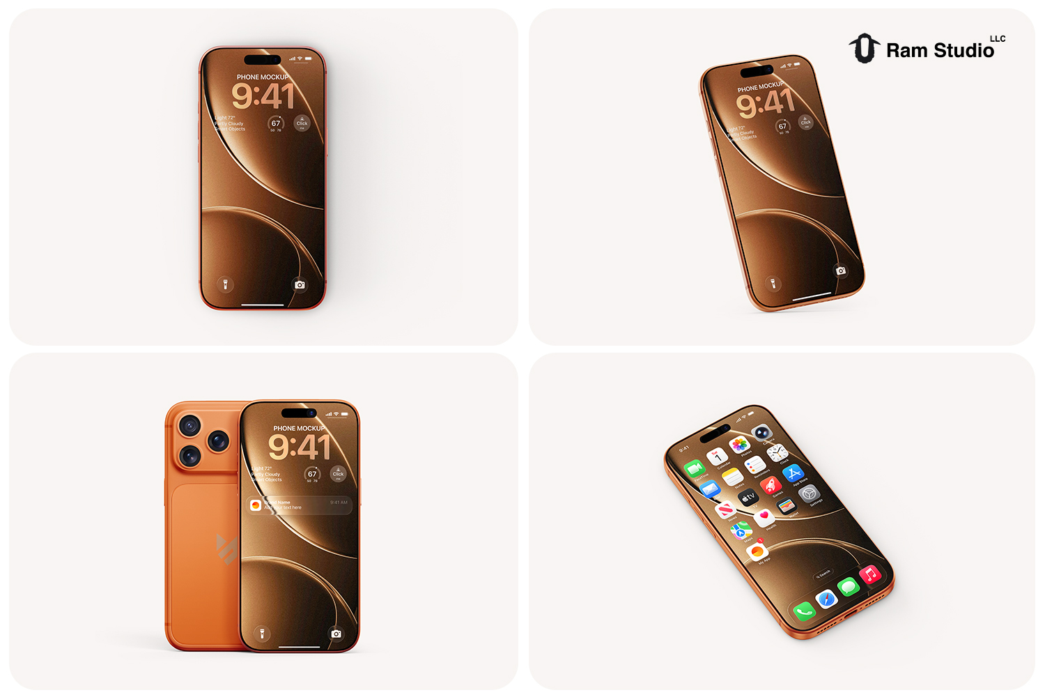 iPhone 17 Pro Max Mockup Set