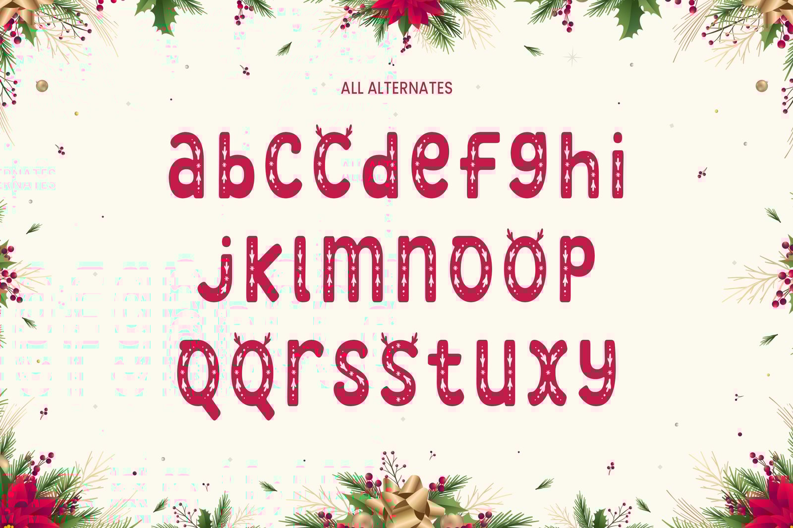 DT Forest Crystal - Christmas Display Font