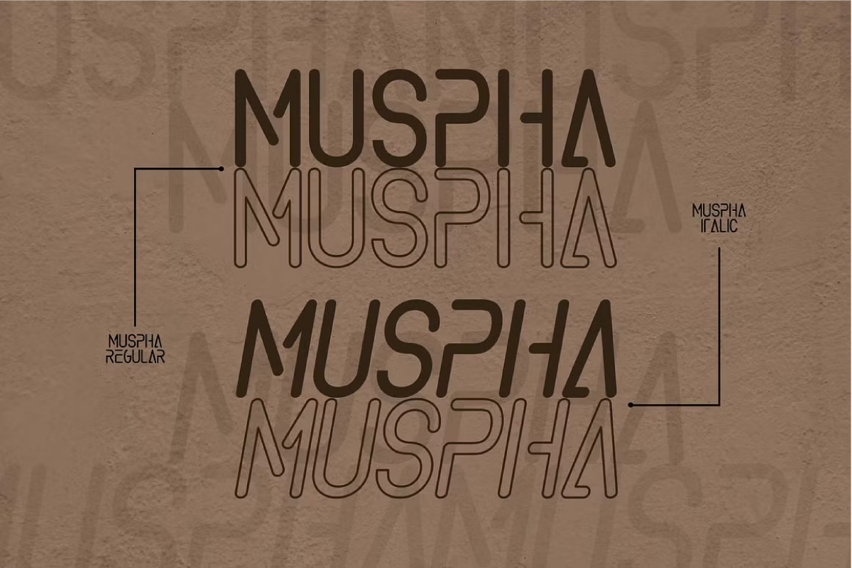 Muspha - Stencil Display Font