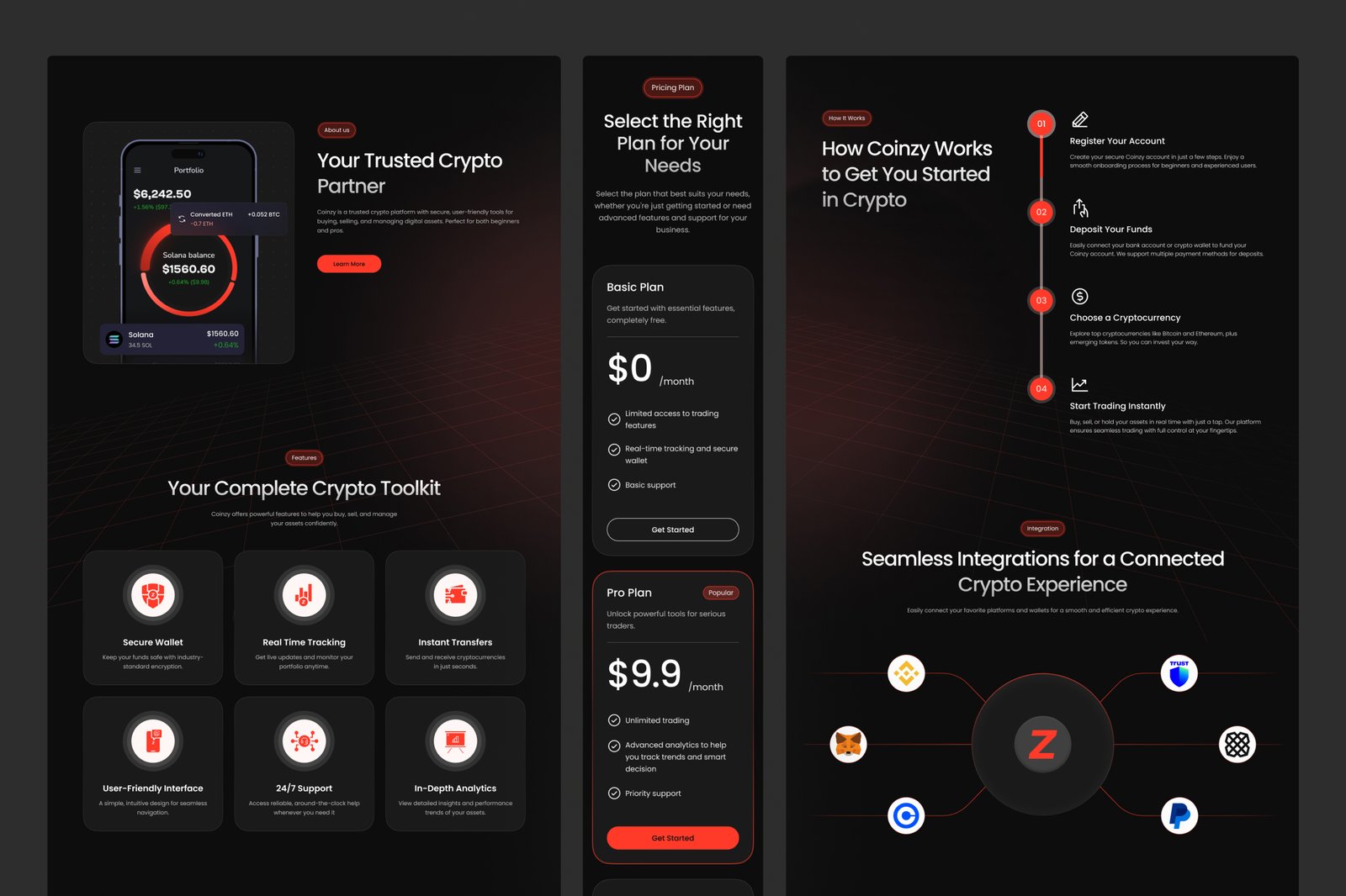 Coinzy - Cryptocurrency Technology Website