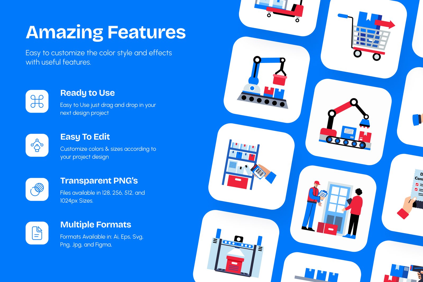 Logistics and Delivery Icon Set