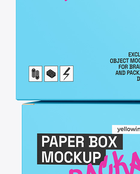 Two Paper Boxes Mockup