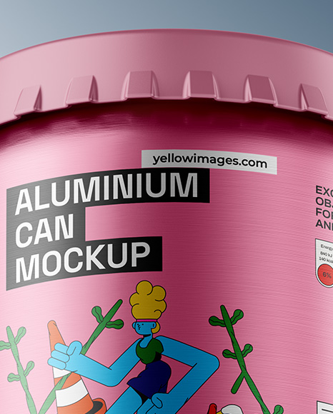 Textured Aluminium Drink Can Mockup