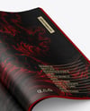 Opened Magazine Mockup - Half Side View
