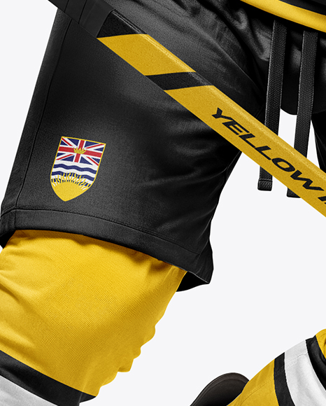 Man Wearing Full Ice Hockey Kit Mockup