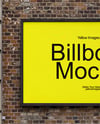 Billboard on a Brick Wall Mockup