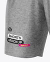 Heather Shorts Mockup - Half Side View