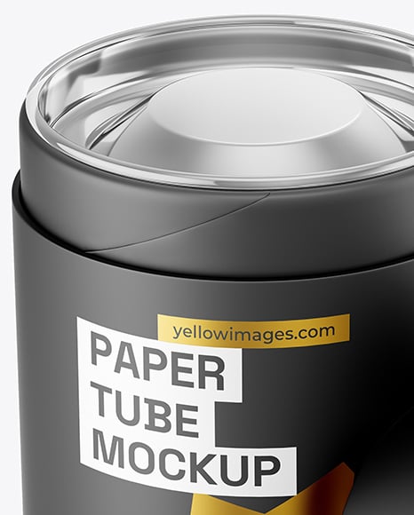 Paper Tube with Tea Mockup