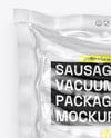 Transparent Clear Plastic Flow-Pack with Sausages Mockup