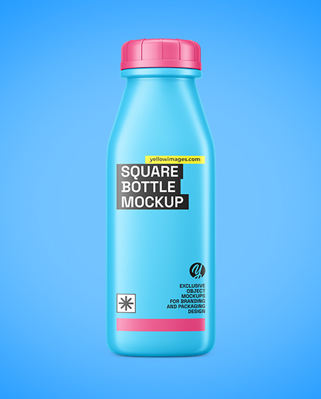 Square Matte Bottle Mockup