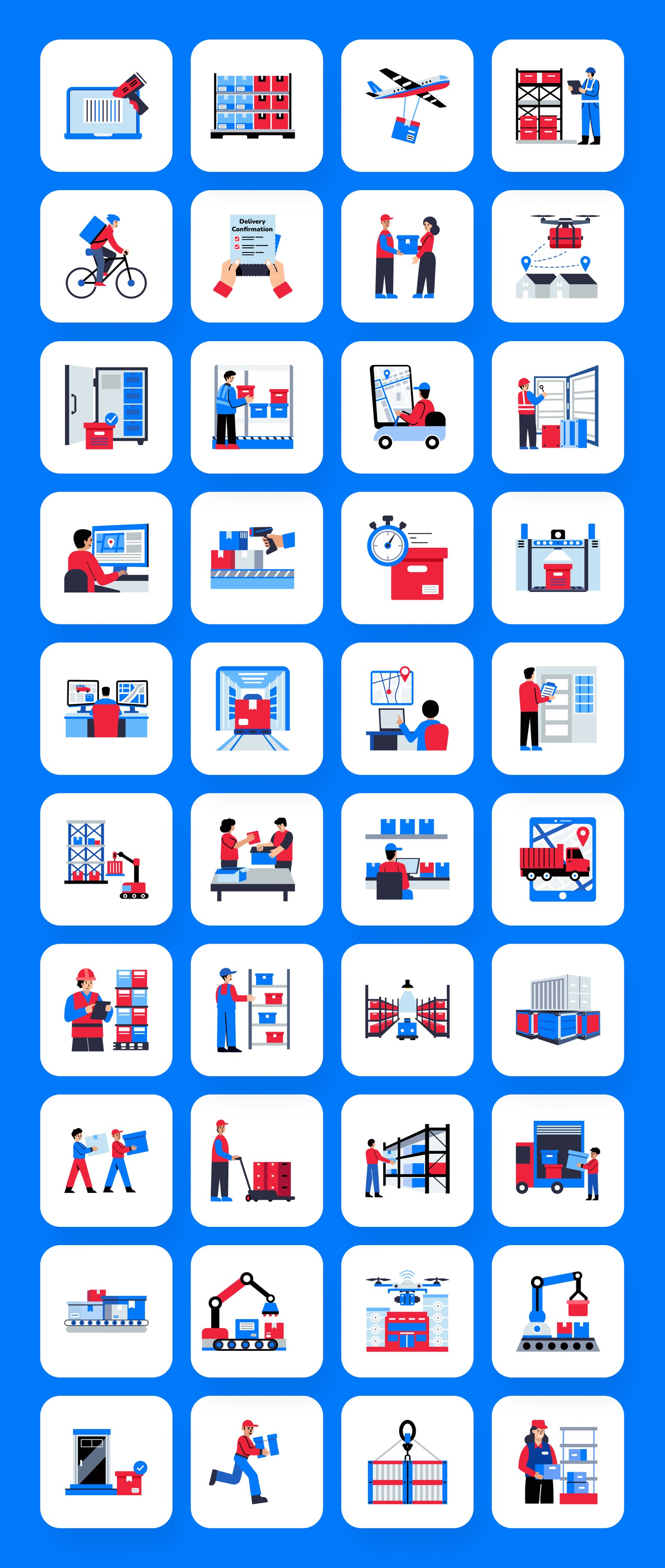 Logistics and Delivery Icon Set