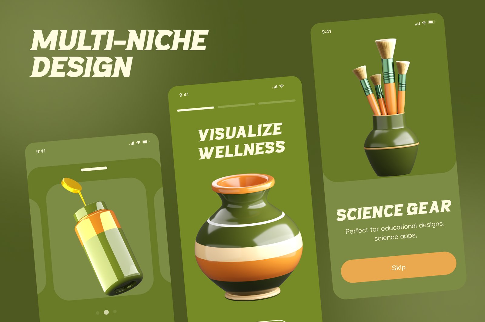 3D Pottery Icon Collection