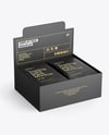 Box with Matte Trading Card Packs Mockup