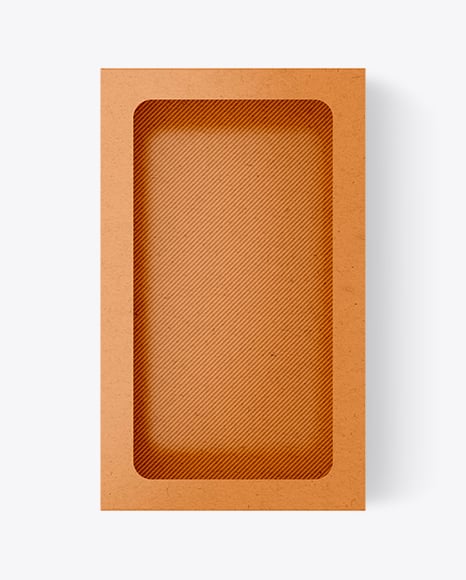 Empty Kraft Box Mockup
