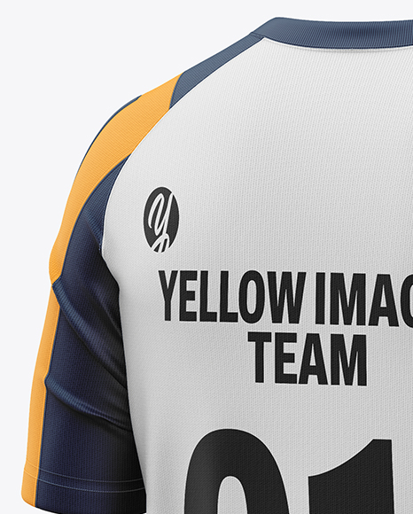 Training Short Sleeve Kit Mockup - Back Half Side View