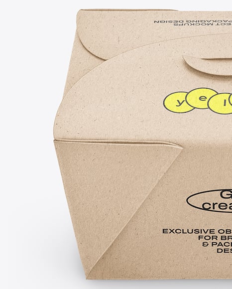 Kraft Paper Box in Glossy Sleeve Mockup