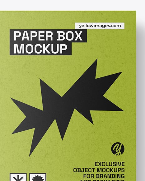 Empty Opened Kraft Box Mockup