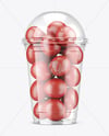 Plastic Cup with Cherry Tomatoes Mockup